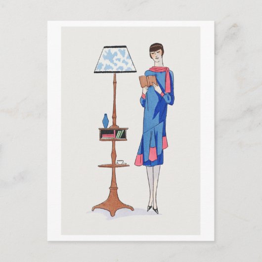 1920年代ファッションプレートデイトドレス&読ズ ポストカード (正面)