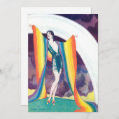 1920年代フラッパーとレインボー空白のカード シーズンカード (正面/裏面)