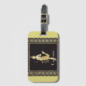 1920年代フラッパーガールサンダーコーブ ラゲッジタグ (正面縦)