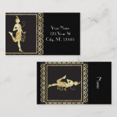 1920年代フラッパーガールサンダーコーブ 名刺 (正面/裏面)