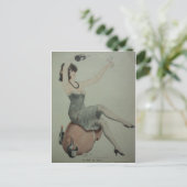 1920年代フラッパーシャンパンガール ポストカード (スタンド正面)