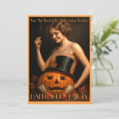1920年代フラッパーハロウィンパーティー招待状 招待状 (スタンド正面)
