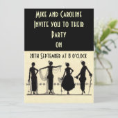 1920年代フラッパーパーティーの招待状 招待状 (スタンド正面)