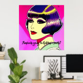 1920年代フラッパー – ギャツビーのパーティー。編集可能文字 ポスター (ホームオフィス)