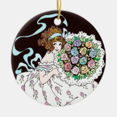 1920年代フラワーガール花束セラミックオーナメント セラミックオーナメント (正面)