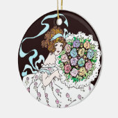 1920年代フラワーガール花束セラミックオーナメント セラミックオーナメント (左)