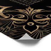 1920年代ブラックギャツビー素晴らしアールデコ座席表2 ポスター (角)