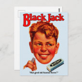 1920年代ブラックジャックガムと ポストカード (正面/裏面)