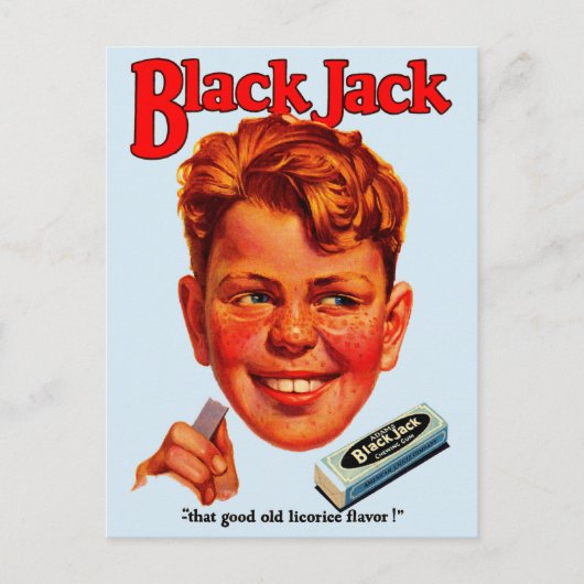 1920年代ブラックジャックガムと ポストカード (正面)