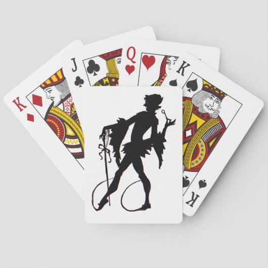 1920年代マジシャンのシルエット トランプ (裏面)