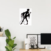 1920年代マジシャンのシルエット ポスター (ホームオフィス)