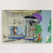 1920年代レディースアットクルーレースレガッタフランスのアールデコ ジグソーパズル (横)