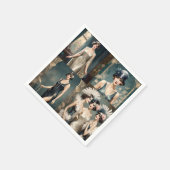 1920年代レディースファッション写真コラージュ スタンダードカクテルナプキン (角)