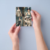 1920年代レディースファッション写真コラージュ チラシ (手)