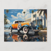 1920年代ロードスターbyマイアミビーチのバンガロービーチ シーズンポストカード (正面)