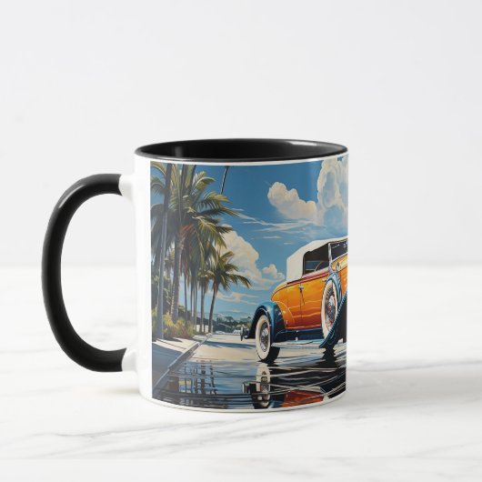 1920年代ロードスターbyマイアミビーチのバンガロービーチ マグカップ (左)