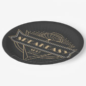 1920年代ヴィンテージアールデコフラッパスピーカーパーティー ペーパープレート (アングル)