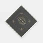 1920年代ヴィンテージアールデコFlapper Speakeasyパーティー スタンダードランチョンナプキン (角)