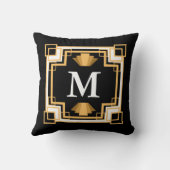 1920年代ヴィンテージグラマーアールデコ像紋章 クッション (裏面)