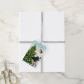 1920年代ヴィンテージレディ飾のクリスマスツリー ギフトタグ (より糸付き)