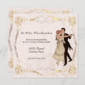 1920年代ヴィンテージ衣装パーティの招待状 招待状 (正面/裏面)