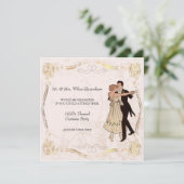 1920年代ヴィンテージ衣装パーティの招待状 招待状 (スタンド正面)