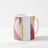 1920年代射手座女性オレンジ色 コーヒーマグカップ (正面右)