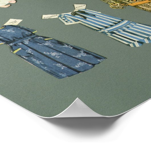 1920年代後半から1930年代初頭までの人形と服を切り取る ポスター (角)