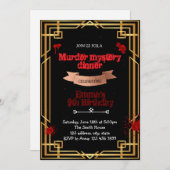 1920年代殺人ミステリー・ディナーの招待状 招待状 (正面/裏面)