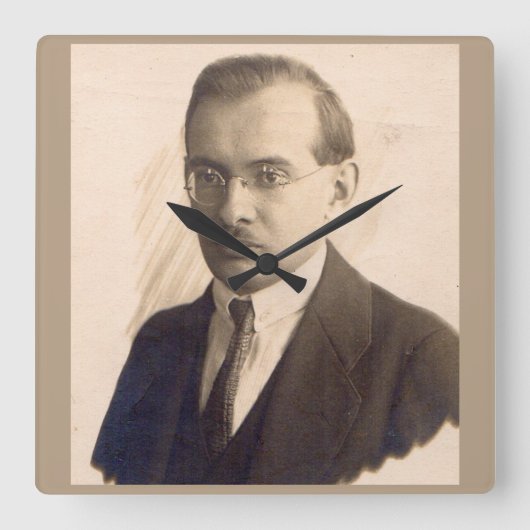 1920年代科学者 スクエア壁時計 (正面)
