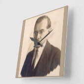 1920年代科学者 スクエア壁時計 (傾斜)