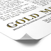 1920年代金ゴールドメダルフラワーとチョコレートケーキ ポスター (角)