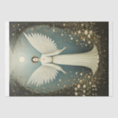 1920年代風の天使と花のデザイン 薄葉紙 (正面)
