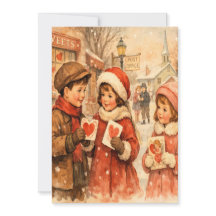 1920年代風 ヴィンテージスタイルのバレンタインカード