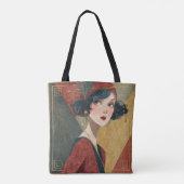 1920年代 アールデコ フラッパー ガール トートバッグ (裏面)