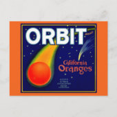 1920年代 オービットオレンジ 果物箱ラベル ポストカード (正面)