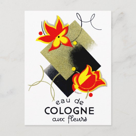 1920年代 フランスの花の香水 ポストカード (正面)