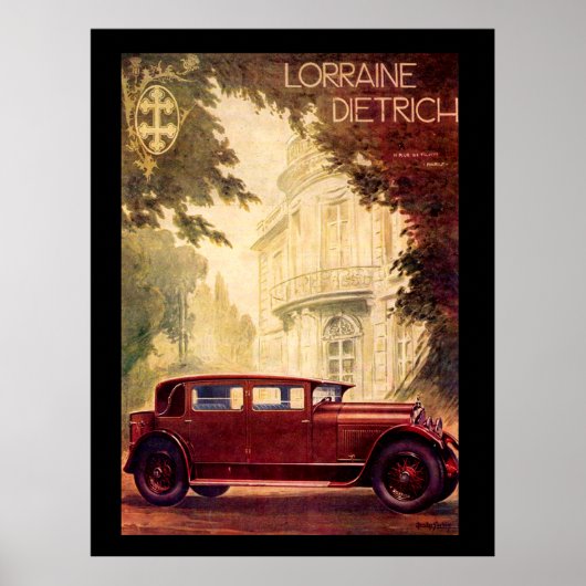 1920年代 フランスの車 ビンテージポスター ポスター (正面)