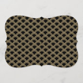 1920年代 ブラック＆ゴールド ガッツビー ウェディング ゲストブック サイン 招待状 (裏面)