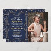 1920年代 ミステリー・バースデー・ダイニング・パーティーの写真 招待状 (正面/裏面)