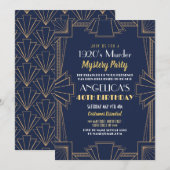 1920年代 ミステリー・バースデー・ダイニング・パーティー 招待状 (正面/裏面)