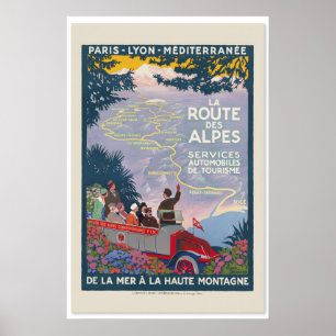 1920年代 ラ・ルート・デ・アルプス ビンテージ フランス ポスター