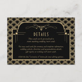 1920年代 ヴィンテージ アートデコ ガッツビー ウェディング ディテール エンクロージャーカード (正面)