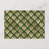 1920年代 ヴィンテージ デコ ゴールド フレーム 緑の結婚式 RSVP エンクロージャーカード (裏面)