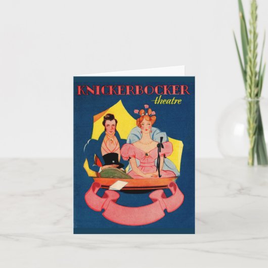 1920年代Knickerbocker劇場プレイビルカバー ノートカード (正面)