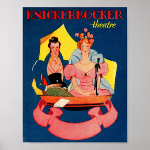 1920年代Knickerbocker Theaterの劇場ビルカバー ポスター