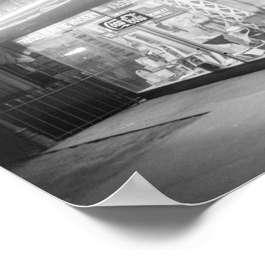 1920年夜のコーナー店。ヴィンテージ写真 ポスター (角)