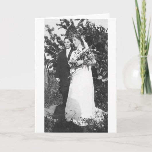 1920年頃レズビアンの結婚式 カード (正面)