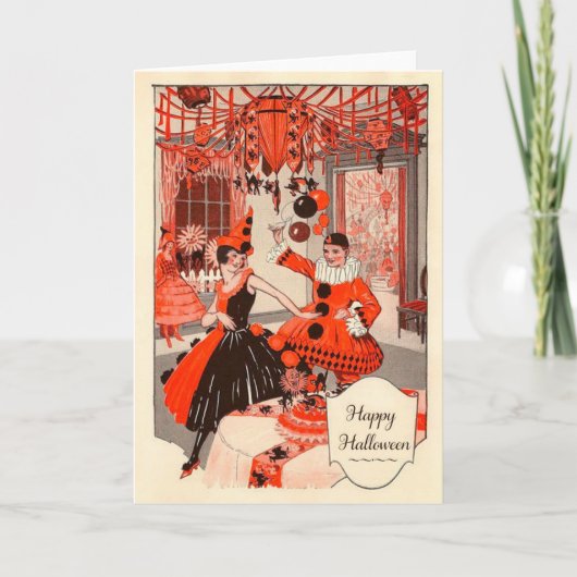 1920年頃ヴィンテージのハロウィンカード、 カード (正面)