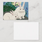 1920年~1930年の大原小村の満月のウサギ ノートカード (正面/裏面)